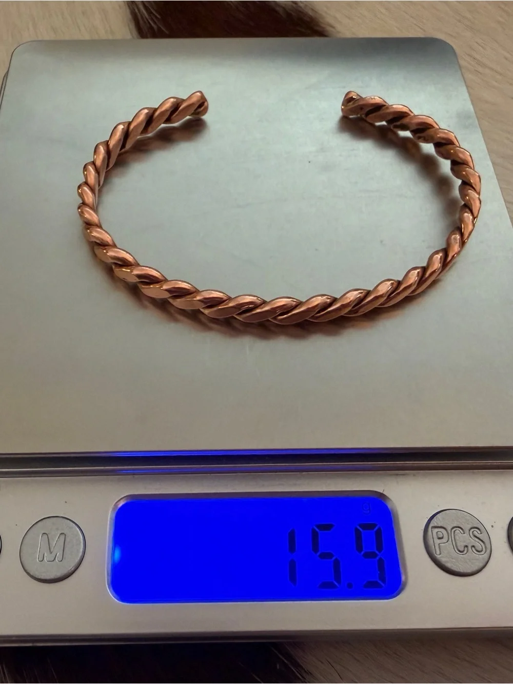 ❤️ UNISEX Native American Artisan Copper Braided Cuff ADJ 15.9 Grams New Mexico